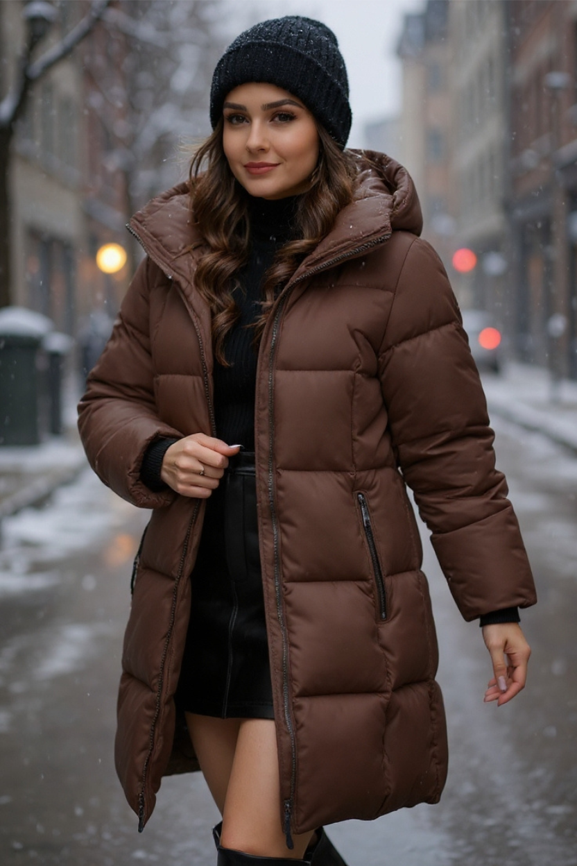 Elsa | Lång Pufferjacka