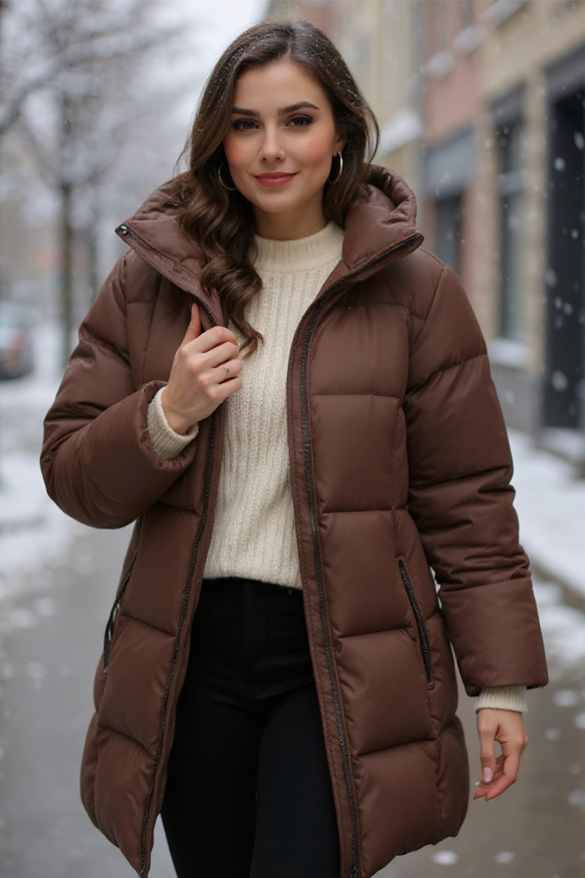 Elsa | Lång Pufferjacka